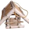 Futterhaus Zum Aufhängen Mit Schilfdach -Vogelproduktladen 70140futterhausbirkeseilaktionsmodell27x25x23cm